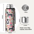 thumbnail image 7 of 20 Oz Boston Terrier Dog with Flower Coffee Tumbler Double Wall Insulated Stainless Steel Water Bottle | Metal Reusable Thermoses Flask with Cup Cap | Leak & Sweat Proof with Anti-Dust Lid, 7 of 7