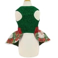 thumbnail image 2 of Vestido navideño para perro Miiemiu, top verde, lazo rojo, falda de Papá Noel, 2 of 7