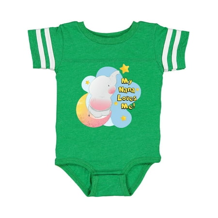 

Inktastic My Nana Loves Me Gift Baby Boy or Baby Girl Bodysuit