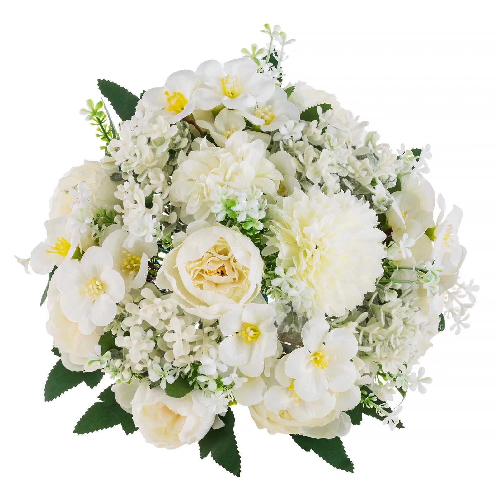 Fake Flowers Kissing Ball for Wedding Centerpieces Set of 10 White Artificial Flower Arrangements