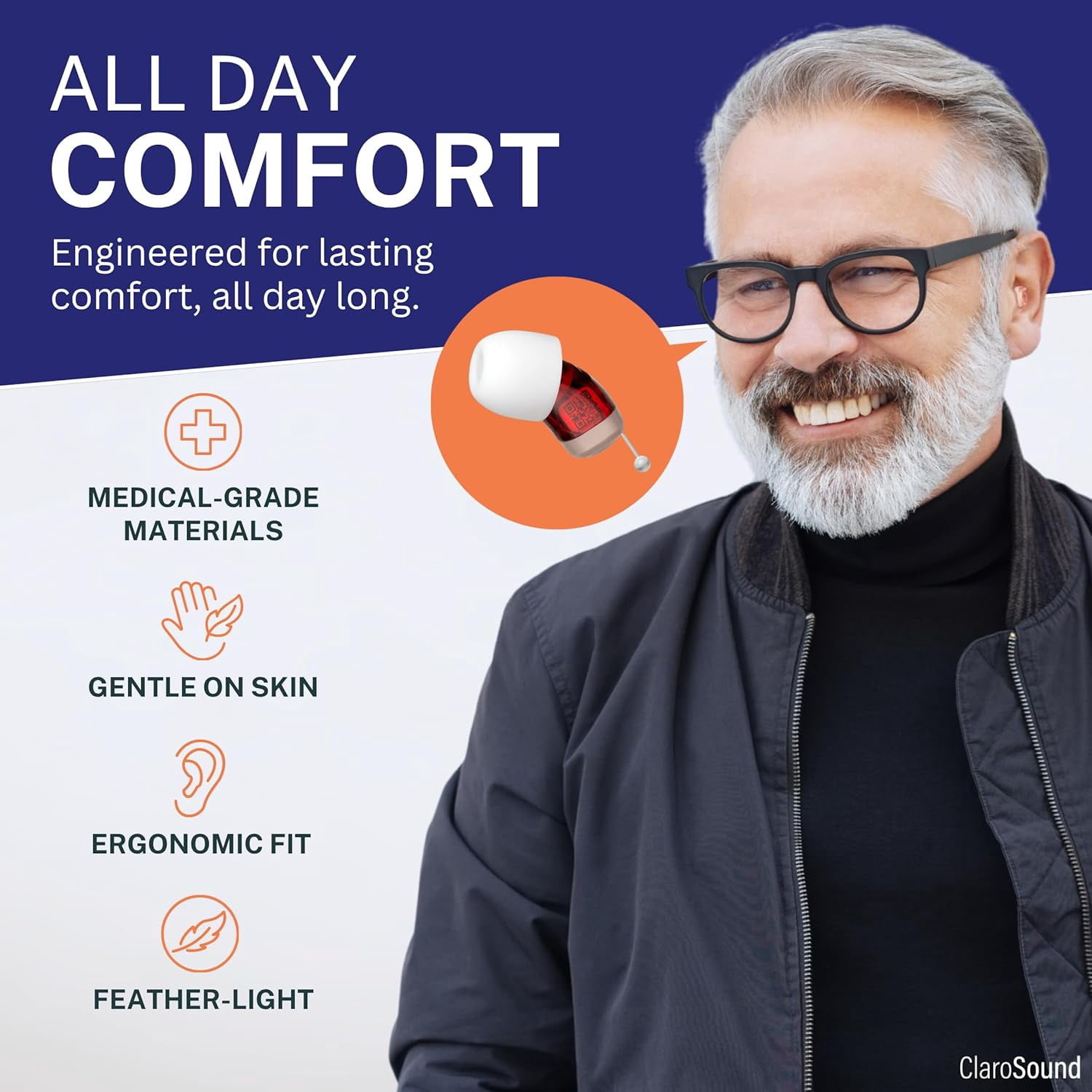 Rechargeable OTC Hearing Aids for Hearing Loss | Hearing Aid Amplifiers Equipped with a Smart Noise Reduction Chip | Clear Sound Quality and Comfortable Wearing | Hearing Loss Aids for Women and Men