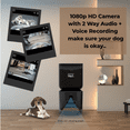 thumbnail image 4 of Penthouse Paws Smart Maxx HD Automatic Pet Food Feeder, 7L Capacity, 1080p Camera, WiFi App Control, 2-Way Audio, Anti-Jam Design, Backup Power, Stainless Steel Bowl, Black, for Cat & Dog, 4 of 9