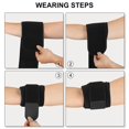 thumbnail image 4 of Tendonitis and Tricep Compression Brace, Bicep Tricep Compression Sleeve Wrap for Pain Relief and Muscle Strains Upper Arm Compression Support (Black, L/XL), 4 of 5