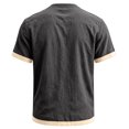 thumbnail image 7 of Mens Button Down Short Sleeve Shirt Baseball Jersey Style Hawaiian Beach Vacation Wedding Shirts, XL, 7 of 7