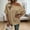 #0176-Khaki, variant on Puyaiuu Women Casual Off Shoulder Tops, Short Sleeve Asymmetrical Blouses with Solid Color, Lightweight Linen Feel Shirts for Summer Spring, Daily Work Party Vacation Outfits Gift