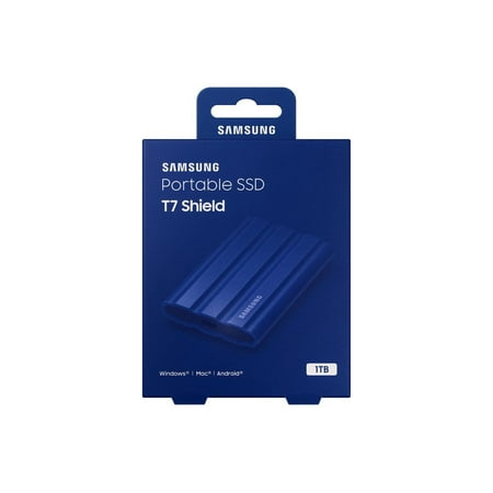 Samsung - T7 Shield 1TB External USB 3.2 Gen 2 Rugged SSD IP65 Water Resistant - Blue