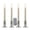 Brushed Nickel, variant on Celestial Lights B/O Bi Directional IR Window Hugger Candles w/Remote (Set of 2 or 4) Brass Set of 4