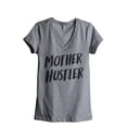 thumbnail image 1 of Thread Tank Mother Hustler Women's Fashion Relaxed V-Neck T-Shirt Tee Heather Grey Medium, 1 of 4