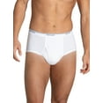thumbnail image 4 of Fruit of the Loom Men's Cotton Briefs, Moisture-Wicking, Full Cut White Brief Underwear, 6-Pack, S-5XB, 4 of 8