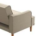 Mr. Kate Stella Vintage Convertible Sofa Bed Futon, Tan Linen