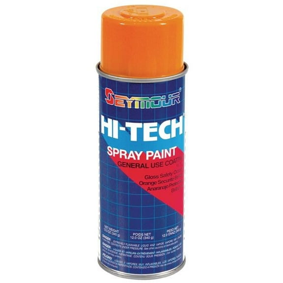 Seymour of Sycamore 16-120 16 oz Hi-Tech Enamel Spray Paint, Gloss Safety Orange - Pack of 6