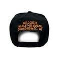 thumbnail image 2 of Harley-Davidson Men's Warm Throwback Snapback Flat Brim Baseball Cap - Black, Harley Davidson, 2 of 2