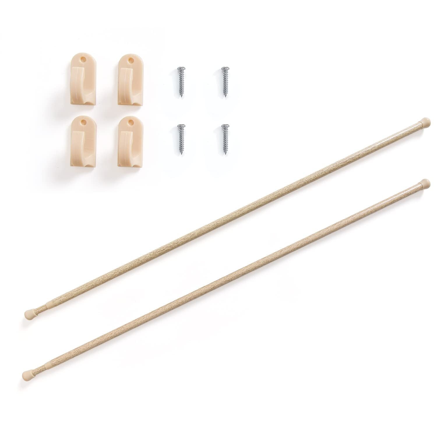 Buy CURTAINKING French Door Curtain Rod No Drill Cafe Curtain Rod Easy