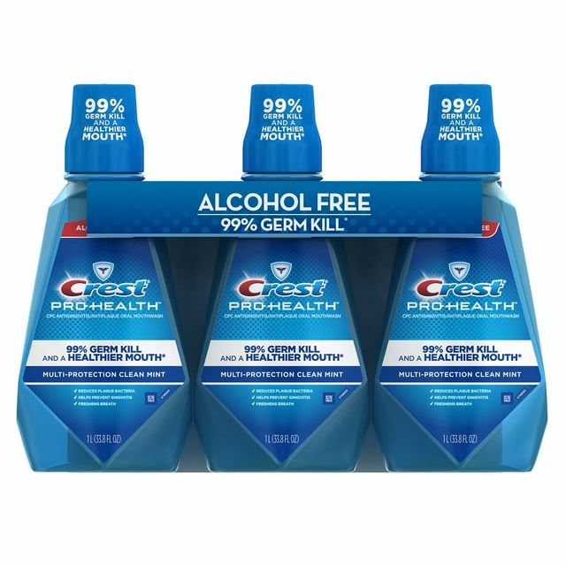 Enjuague bucal Crest Pro Health Multiprotection 1 L (paquete de 3)