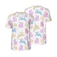 thumbnail image 6 of Rocae Easter Colorful Rabbit for Breathable Men's Baseball T-Shirt Fashionable Casual Baseball Jersey, Moisture-wicking Sportswear Large, 6 of 9
