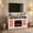 White, variant on Barara King 58" Fireplace TV Stand Contemporary Media Console with RGB LED Lights Storage Cabinets Glass Doors for Living Room Home Entertainment Center, Gray