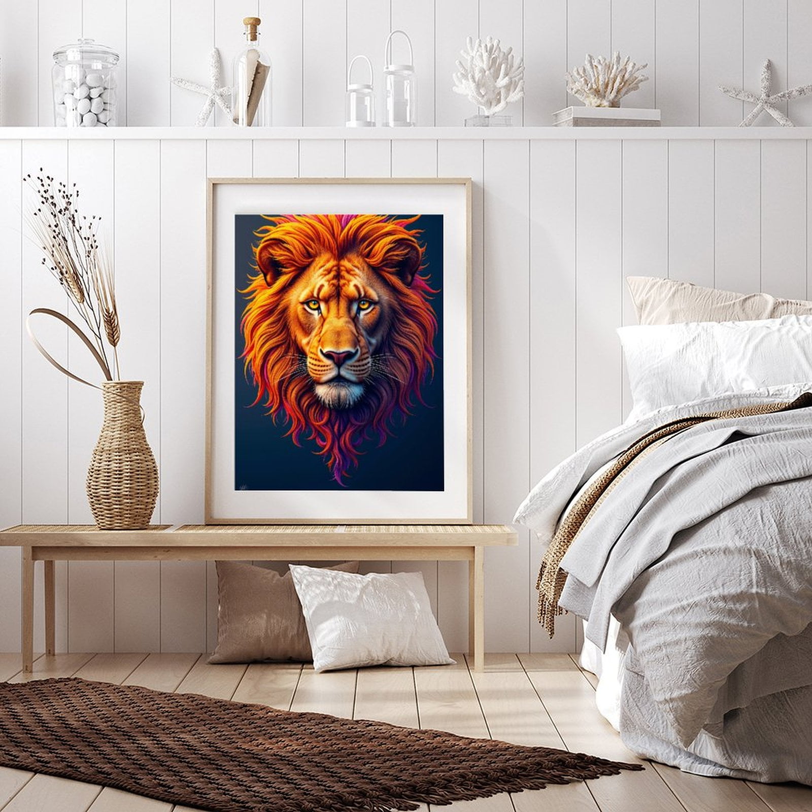Diamond Art Kits for Adults - 5d Lion Vivid Colorful Mane Art Diamond Painting for Adults, Diamond Art for Adults Beginners, Diamond Painting Kits for Adults for Home Wall Decor