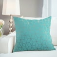 thumbnail image 2 of Northlight 17" Square Geometric Canvas Indoor Throw Pillow - Blue, 2 of 5