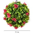 thumbnail image 4 of 2Pcs Spring Artifical Flower Ball Outdoot Plant Faux Plastic Floral Greenery Shrubs Hanging Plant Plant for Home Office Balcony Window Garden Party Decoration,7 Inch, 4 of 5