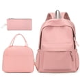 thumbnail image 2 of Resicozy 3 Pcs Backpack Bookbag Casual Lightweight Travel Rucksack Daypack Backpacks for Teens College Bags Backpack 2026 Pink, 2 of 9