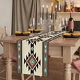 thumbnail image 2 of Southwest Geometric Short Table Runner 48 Inches Long,Brown Mexican Aztec Boho Tribal Cotton Linen Table Runners Dresser Scarves,Tabletop Scarf Furniture Cover for Home Dinner Party Decor 13"x48", 2 of 8