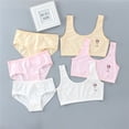 thumbnail image 1 of 2Pcs/lot Teen Girl Sports Bra Kids Top Camisole Underwear Panties Young Puberty Small Training Bra for 8-16yearsBeige13 He Qiyong unisex, 1 of 1