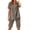 Coffee, variant on Sets for Women 2 Piece Summer Short Sleeve V Neck Shirt Gauze Capri Set Linen Loungewear Sets Beach Outfits