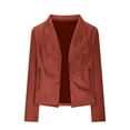thumbnail image 2 of IMENGL Veste Zippée Décontractée en Suède à Manches Longues, Rouge G, Taille M-TG, 2 of 5