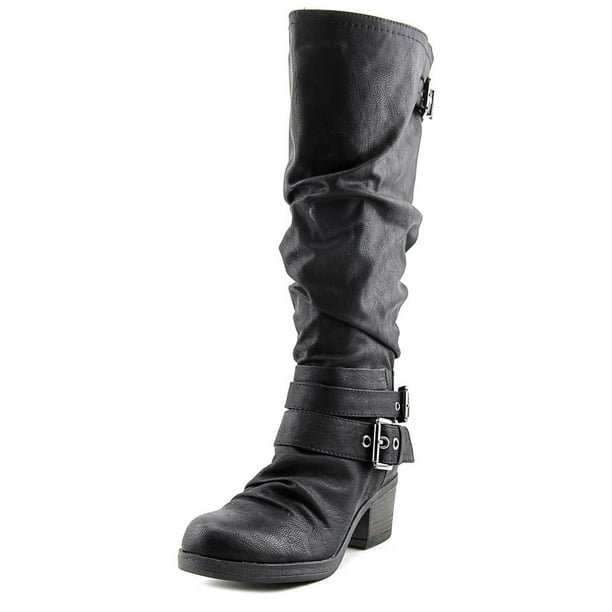 wide calf biker style boots