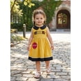 thumbnail image 5 of BemeyourBBs Toddler Baby Girl Back to School Dress Kids Kindergarten Outfit Baby Girls Summer Tank Dress School Bus Embroidery Doll Collar Sleeveless Casual A Line Dress, 5 of 9