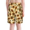 thumbnail image 3 of Cauagu Autumn Sunflowers Print Swim Trunks for Men,Youth Boys Swim Shorts Compression Liner Beach Shorts Boys' Swimming Shorts 7-20 Years Bathing Suit-Medium, 3 of 7