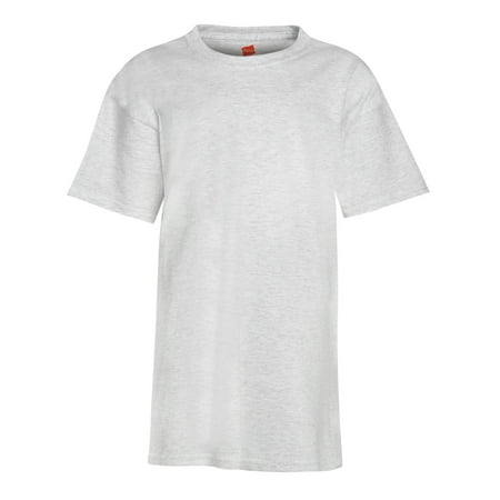 White Youth Team Logo T-shirt - Hanes Youth ComfortSoft Short Sleeve Tee (Little Boys & Big Boys)