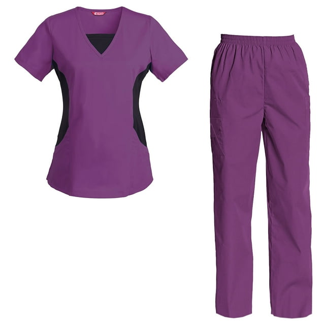 Ensemble de Sarraus pour Femmes Haut de Sarrau et Pantalon Ensemble de Sarraus