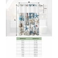 thumbnail image 6 of No Hook Shower Curtain with Snap-in Liner, Starfish Waterproof Fabric Bathroom Curtains, Ocean Shell Coastal Nautical Flag Light-house Bath Curtains & Mesh Top Window Stall 48"x72", 6 of 6