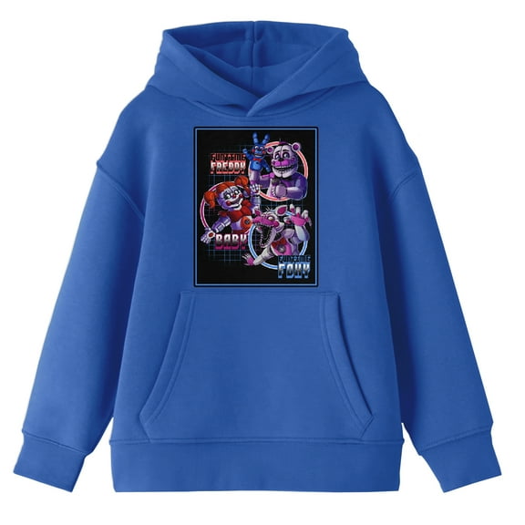 Bioworld Five Nights at Freddy's Fun Time Characters Youth Royal Blue Hoodie-M