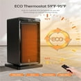 thumbnail image 5 of Space Heater, 1500W Space Heaters for Indoor Use Electric Heater for Bedroom, tat 90° Oscillating 24H Timer, Fast Heating, Remote Control,  for Home Office Room, 5 of 5