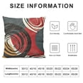 thumbnail image 5 of YINGXI  Throw Pillow Covers Modern Abstract Red and Black White Gray Pattern Retro Stripes Spiral Decorative Pillow Cases Home Decor Square Pillowcases 12x12in, 5 of 5