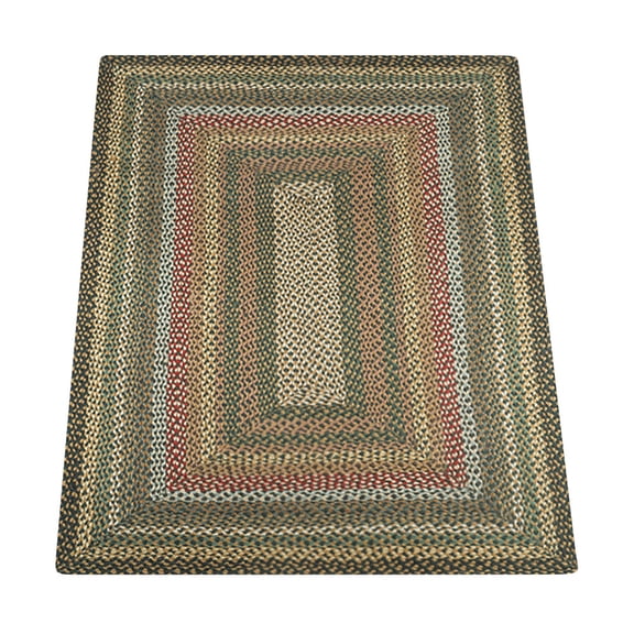 Home Indoor Decorative Jute C-051 Fir, Ivory Braided Rug , Rectangle 4'x6'