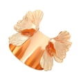 thumbnail image 4 of Brazalete ancho de aleación con flores para mujer, joyería para niñas, hecho a mano Dorado, 4 of 9