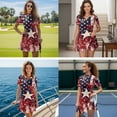 thumbnail image 3 of UorisanigoStar American Flag Matching Couple Outfits Golf Shirts for Men Size M Short Sleeve Dry Fit Casual Shirts and Womens Short Sleeve Golf Dress with Shorts Pockets Tennis Dresses, 3 of 8