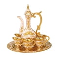 thumbnail image 1 of Juego de cafetera decorativa Gloria 6 tazas tetera bandeja Oro, 1 of 9