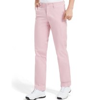 Mens Plain Front Golf Pants Classic Tapered Relaxed Fit Lightweight Breathable