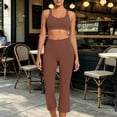 thumbnail image 6 of Aofany Two Piece Yoga Sets for Women Workout Outfits for Women 2 Piece Seamless Crop Tank High Waist Yoga Leggings Sets, 6 of 8