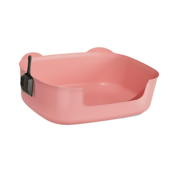 Caja de arena para gatos jinwen inodoro portátil para gatos interior Rosa 40 cm x 29 cm x 14,5 cm
