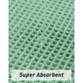 thumbnail image 2 of Alfombra de baño AMOAMI Waffle superabsorbente, antideslizante, 45 x 75 cm, color salvia, 2 of 7