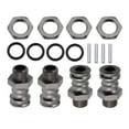 thumbnail image 2 of 4Pcs 17mm à 23mm Roue Hexagonale Moyeu Adaptateur Conversion Écrous 4pcs Rallonge en Caoutchouc Titane Gris, 2 of 8