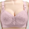 thumbnail image 1 of YDLCAFD Front Closure Sports Bras for Women Large Bust Comfortable Seamless Full Coverage Bra for Women Wireless Bras with Soft Support Regular and Plus Size Women's Bras with Underwire, 1 of 4