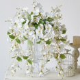 thumbnail image 4 of Flores artificiales, flores falsas, flores artificiales, juego de regalo para mujer, colgante de pared, rama de manzano silvestre, rosa, flor artificial, mesa de comedor, hogar, colgante de pared de r, 4 of 9