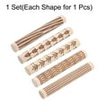 thumbnail image 3 of Uxcell 5pcs Wood Clay Roller 4"Grass Wood Pine Lines Pattern Rolling Pins Wood Rollers Pottery Tools Wood Grain Texture Rollers for Clay Baking Dough Playdough DIY, 3 of 6