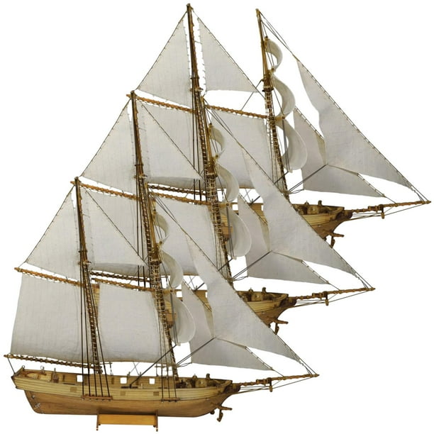 Barco para Ensamblar SailBoatNewport 3Pzas Newport 1:70 41x22.5x6cm Madera Café Claro.